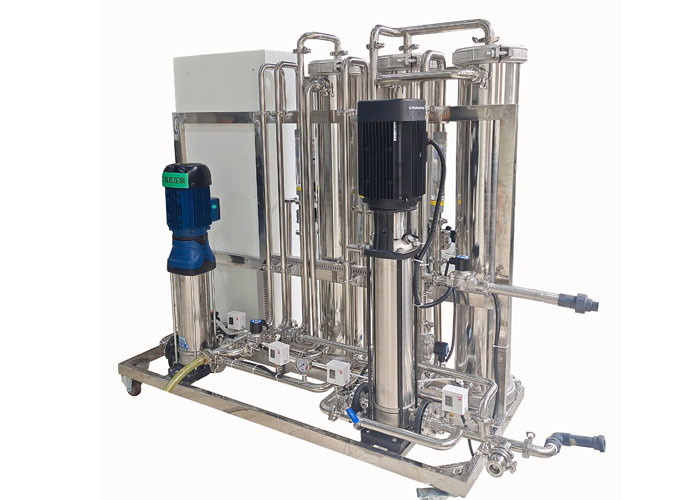 1000 LPH Double Stage RO System อุปกรณ์บำบัดน้ำสำหรับโรงพยาบาล