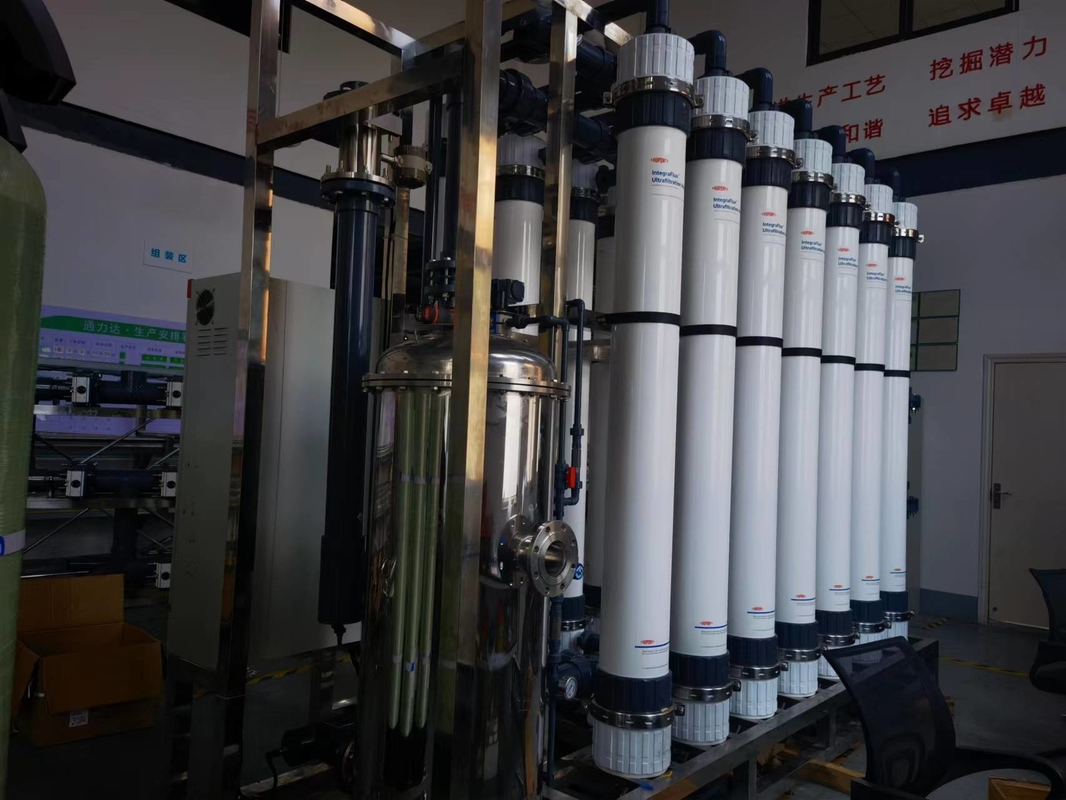 ตัวกรองเมมเบรน 65000lph UF บำบัดน้ำอัตโนมัติเต็มรูปแบบ