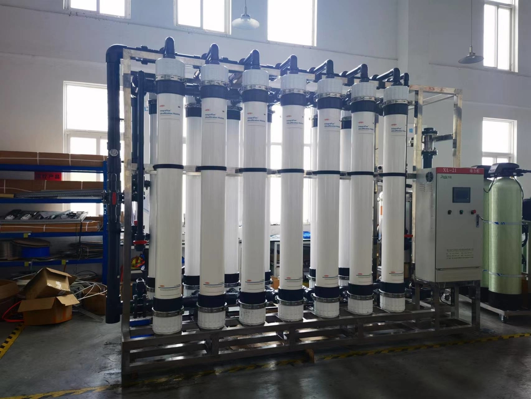 ตัวกรองเมมเบรน 65000lph UF บำบัดน้ำอัตโนมัติเต็มรูปแบบ