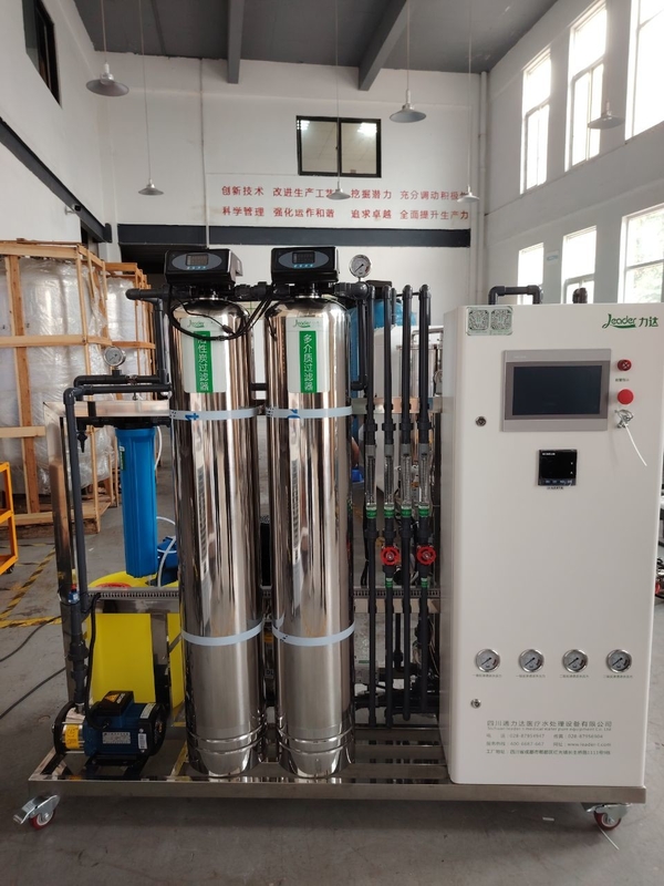 500LPH ความจุ โรงงานปลูกน้ํา EDI Double Pass อุปกรณ์ประกอบด้วย Vontron / DOW / Toray Ro Membrane