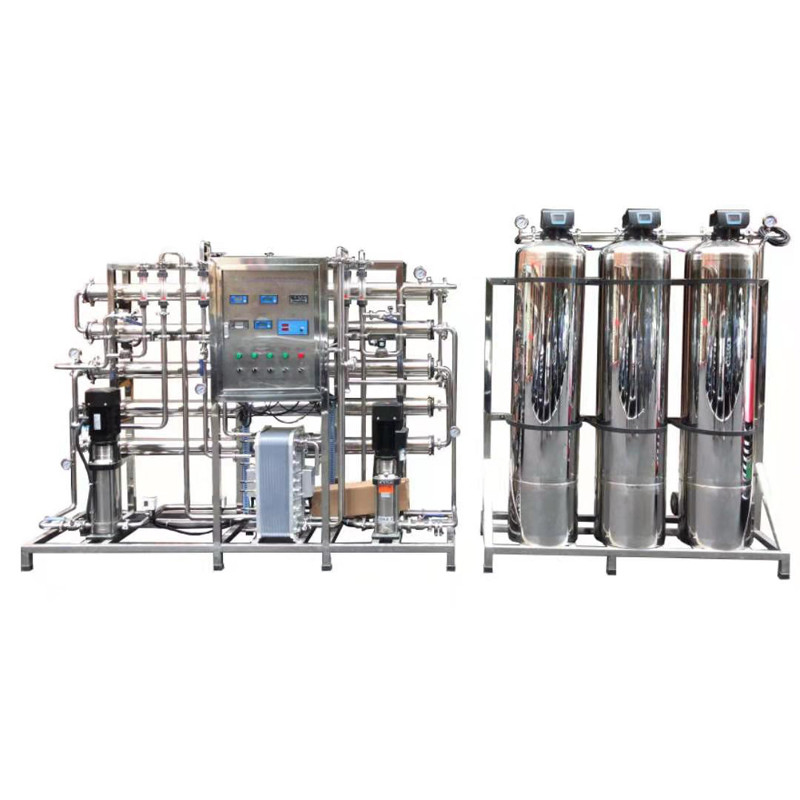 5TPH FRP / SS Ro ระบบบำบัดน้ำแบบ Reverse Osmosis สองขั้นตอน