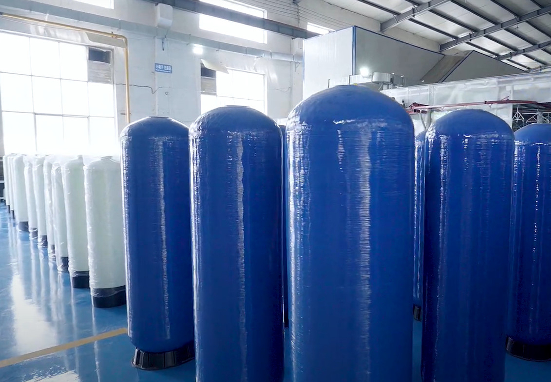 817 1054 1665 Frp Pressure Vessels ถังเก็บน้ำในระบบ RO อุปกรณ์บำบัดน้ำ