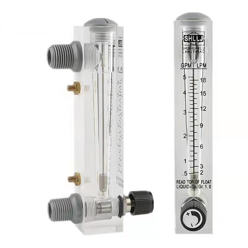 การเชื่อมต่ออะคริลิค OEM PVC / SS 5GPM แผงเมาท์มิเตอร์มิเตอร์วัดการไหลของน้ำสำหรับ RO