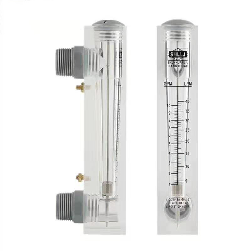 การเชื่อมต่ออะคริลิค OEM PVC / SS 5GPM แผงเมาท์มิเตอร์มิเตอร์วัดการไหลของน้ำสำหรับ RO