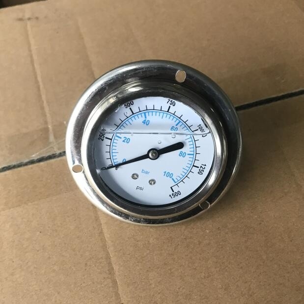 SUS Manometer Diaphragm Seal 60Kpa Water Filled Pressure Gauge สำหรับการบำบัดน้ำ Ro
