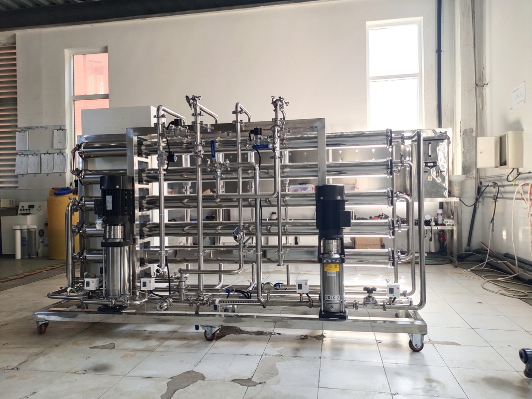 เครื่องบำบัดน้ำระบบ Reverse Osmosis สองขั้นตอนสำหรับเครื่องจักรเครื่องสำอาง